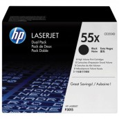 Картридж лазерный HP (CE255XD) LaserJet M525dn/M521dn/P3015, КОМПЛЕКТ 2 шт., оригинальный, ресурс 2х13500 страниц