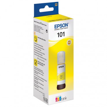 Чернила EPSON 101 (T03V44) для СНПЧ L4150/ L4160/ L6160/ L6170/ L6190, желтые, ОРИГИНАЛЬНЫЕ, C13T03V44A