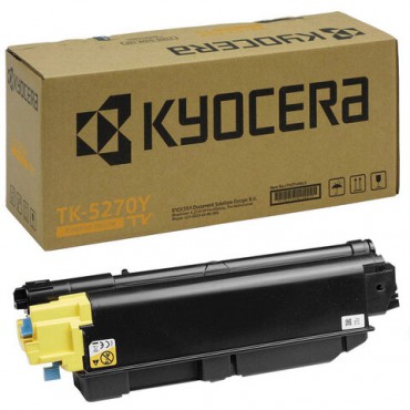 Тонер-картридж KYOCERA (TK-5270Y) M6230cidn/M6630cidn/P6230cdn, желтый, оригинальный, ресурс 6000 страниц, 1T02TVANL0