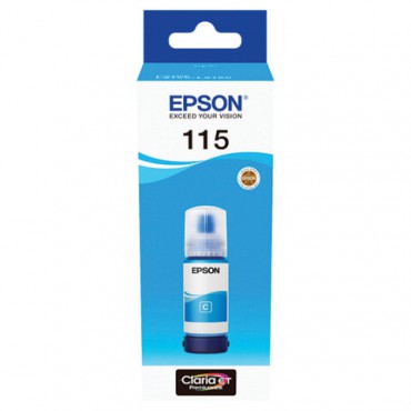 Чернила EPSON 115 (C13T07D24A) для СНПЧ L8160/L8180, голубые, объем 70 мл, ОРИГИНАЛЬНЫЕ