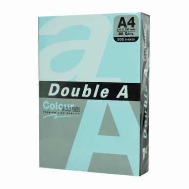 Бумага цветная DOUBLE A, А4, 80 г/м2, 500 л., пастель, голубая