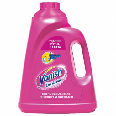 Средство для удаления пятен 2 л VANISH "Oxi Action" без хлора, для белых и цветных тканей, 8078307